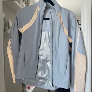 ATHLETA REFLECTIVE LIGHT BLUE DEFINE / RUNNING START JACKET